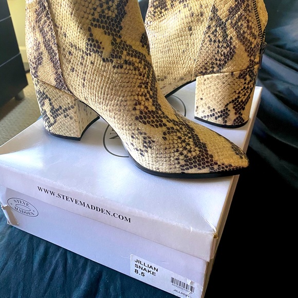 Steve Madden Snake Ankle Boots - Picture 2 of 3